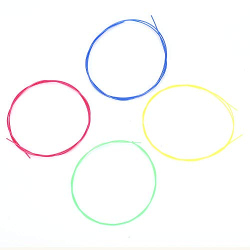 ACOGEDO Cadenas de Nylon Coloridas para Reemplazo y Accesorios de Ukelele Conjunto de 4 Cuerdas Recubiertas de Mayor Calidad de Calidad Adecuada para Todos los Tipos de Ukelele