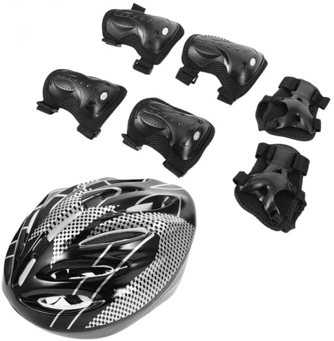 TOYANDONA Skater Helm Mit Ellenbogen Und Handprotektoren Für Erwachsene Outdoor-schutzausrüstung Für Skateboards Und Inlineskaten