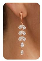 PRTGL Dangle Earrings: 14ct Gold/White Gold/Rose Gold Plated Butterfly Heart Star Pearl Hoop Tassel Long Dangle Earrings for Women Wedding Prom Party