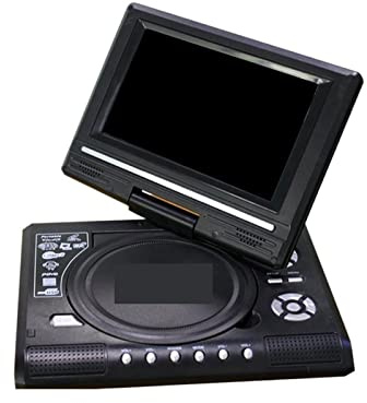Lettore DVD portatile, Mini lettore DVD Lettori CD da 7,8 pollici Digital Smart TV da tavolo con telecomando Teatro da viaggio portatile