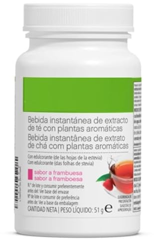 Te Quemagrasa con Hierbas Aromáticas Bebida Instantánea Baja en Calorías sabor Frambuesa