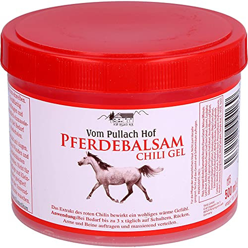 Pferdebalsam Chilli Gel – A Powerful Massage Gel for Back and Joint Pain, Sprains, Strains, Muscle Aches that Totally Relaxes the Muscles and Relives the Stress and Fatigue – Use after an exhausting day in work or any daily workouts in the gym! – 500ml