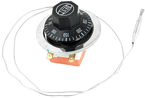 sourcing map AC 250 V 16 A 50 5050 A 300 Celsius termostato con Forma de freidora Redonda Esfera de Profundidad