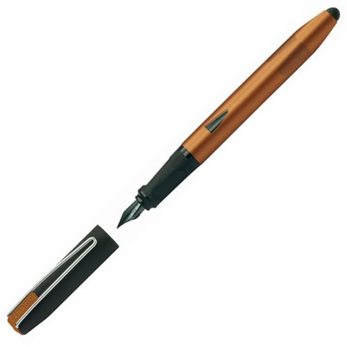 Online Füller Switch Plus, Patronen-Füller & Touchpen in einem, für Tablets & Smartphones, Multifunktions-Stift inkl. Kombi Tintenpatrone, Copper, Iridiumfeder, Federstärke M