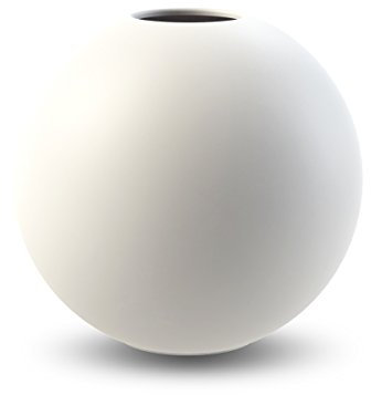 Cooee Design Ball Vase, Keramik, Weiß,10 cm