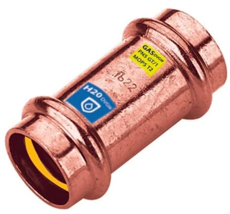 Manicotto con battuta a pressione FF acqua/gas 22mm