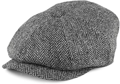 Jaxon & James Castlebay Harris Tweed Ballonmütze - Schwarz-Grau