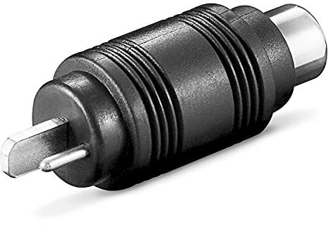 DIN Lautsprecherstecker auf Cinch-Buchse | Gerade | Boxen Audio Adapter Kabelanschluss Lautsprecher Chinch Buchse Kupplung | Schwarz | 1 Stück…