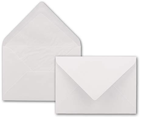 Briefumschläge DIN B6-125 x 176 mm - Superweiß mit weißem Seidenfutter - 75 Stück - EXTRA QUALITÄT - 100 g/m² - - Für ganz besondere Anlässe - Nassklebung - Marke: GUSTAV NEUSER