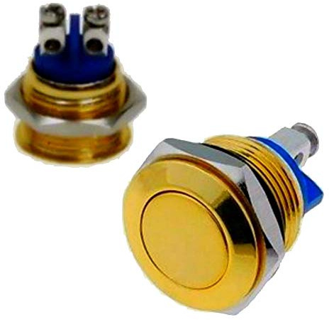 TronicXL Pulsante campanello 16 mm IP65 pulsante per campanello auto clacson 12 V 24 V 48 V 2 A campanello pulsante campanello pulsante campanello pulsante campanello