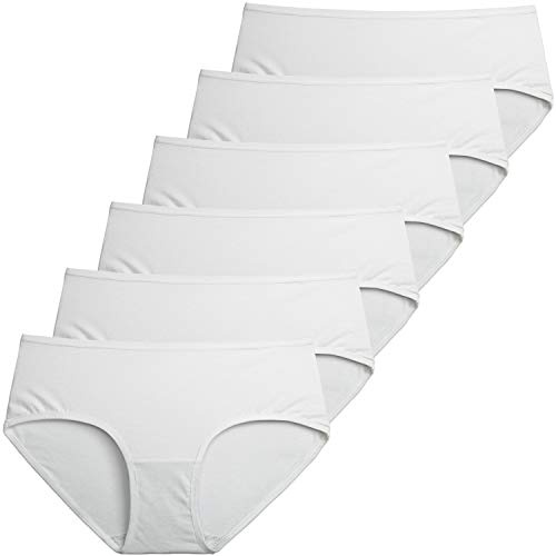 INNERSY Underbyxor dam underkläder bomull midjetrosa mjuk enkel låg midja trosor 6-pack