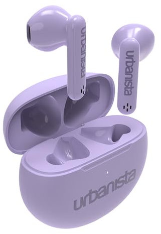 Urbanista Bluetooth Kopfhörer, Kopfhörer Kabellos Bluetooth 5.3, IPX4 True Wireless Earbuds, 20 Std. Spielzeit, In-Ear Earphones mit Touch-Bedienung, Ohrhör für Arbeit Spiel Sport, Austin, Lila