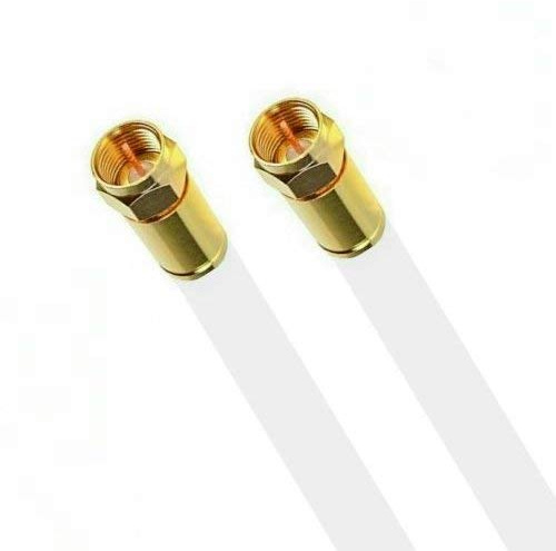 Sat Kabel Fritz!Box Cable Vodafone Kabel Kabelanschluss Anschlusskabel Satkabel Koaxkabel TV Kabel Satanschlusskabel Fernsehkabel Full HD 4K 8K UHD 7mm 135dB (2 Meter, Gold Gerade-Gerade)