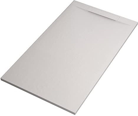 OLIMPO DOCCE - Piatto doccia in marmoresina bianco scarico laterale | Piletta Gratis STAR VINCENT - 70x160