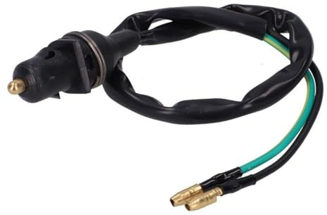 Bremslichtschalter am Handbremszylinder kurz kompatibel mit BAOTIAN 49QT | Mit Kabel, kurze gesteckte Version für Bremsarmatur; nicht angeschraubt, lange Version Art.-Nr. BT12266, Foto vor Kauf prüfen