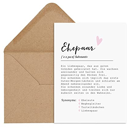 Nastami Postkarte DEFINITION inkl. Briefumschlag (Ehepaar)