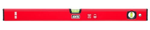 Niveau à bulle 4K5 ME 60 cm, profil en aluminium avec épaisseur de paroi puissante, 2 fioles en bloc résistantes aux chocs, embouts caoutchoutés, surface de mesure peinte des deux côtés, précision <