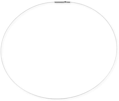 Drachenfels 1-reihiger Halsreif aus Edelstahl I 50 cm I Edles Collier mit praktischem Clipverschluss I Filigraner Edelstahl-Reif I In Goldschmiedequalität gefertigt I D SCV-1/ES.L50