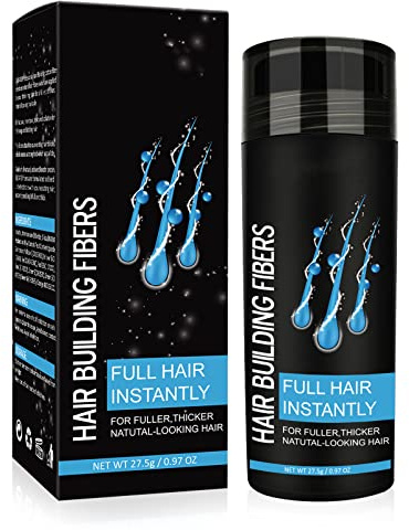 Hair Fibres Black, Hair Loss Concealer for Thinning Hair for Women and Men, Premium Hair Powder for Thinning Hair, Hair Spray for Bald Spots, Hair Building Fibres Concealer for Hair Loss (Black)