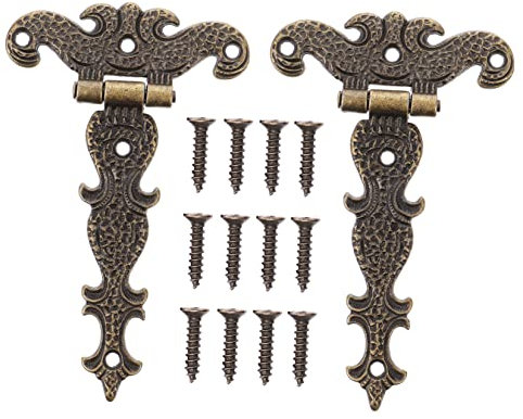 VILLFUL 2stücke Retro-dekorationsscharniere Aus Zinklegierung Für Holzkisten Bronze Scharniere Für Schränke Langlebig Und Rostfrei