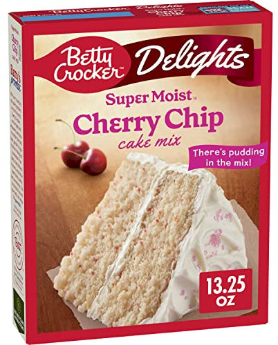 Betty Crocker Delights Super Moist Cherry Chip Cake Mix 376g (13.25oz)