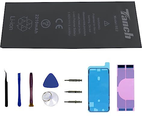 Tanch Batteria di ricambio A2312 compatibile con SE 2 (2020) APN A2296 3,82 V 2210 mAh/8,4 Wh incluso kit di attrezzi professionale