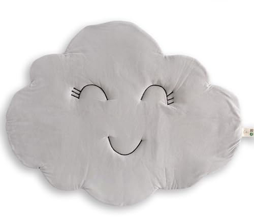 Little Dedi Baby-Spielmatte & Teppich – Oeko-TEX 100 Klasse 1 Zertifiziert, leicht, gepolsterter Komfort – Perfekt für Wickeln, Spielen & Bauchlage 74x93 cm (Graue Wolke)