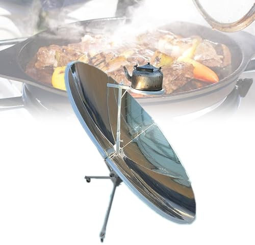 BDJSN Cuisinière Solaire Portable, Barbecue Solaire de 61 Pouces, température du Point Focal: 800-1500 ° C, cuisinière de Camping Toutes Saisons, Four extérieur, Aucune électricité requise