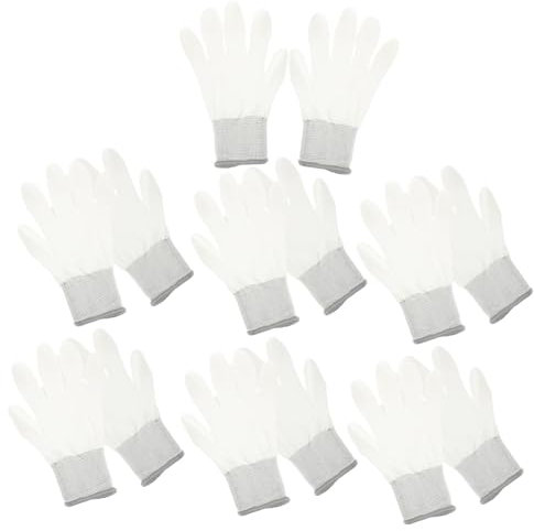 INOOMP 10 Paar Rutschfeste Dünne Arbeitshandschuhe Pu Beschichtet Nylon Atmungsaktiv Schutzhandschuhe Für Gartenarbeit Und Handwerk