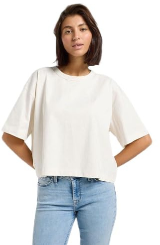 Lee Maglietta da Donna Cropped Boxy, Natur, S