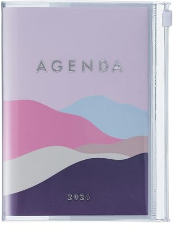 MARK'S 2025/26 Taschenkalender, A6 Mountain, Pink: Von September 2025 bis Dezember 2026