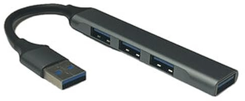 HUB USB A 3.0 con 1 Puerto USB 3.0 y 3 Puertos USB 2.0, Ideal para expandir Conexiones y transferir Datos rápidamente.