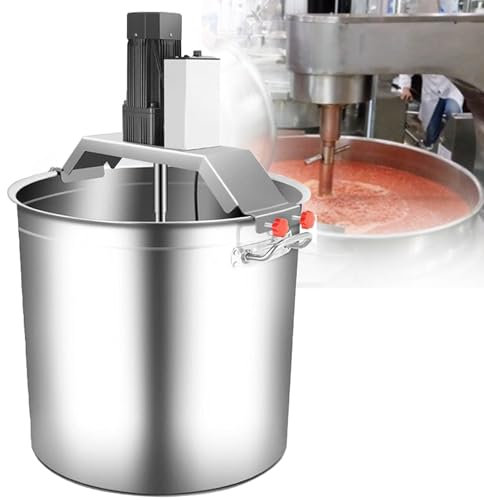 Elettrico Macchina Per Marmellata Salsa, 40l/80l Commerciale Frullatore Per Alimenti, 4 Lama Raschietto Per Mescolare, Per Fare Marmellata, Salsa, Ripieno, Condimento Fondo Zuppa Salsa Agitatore,40L