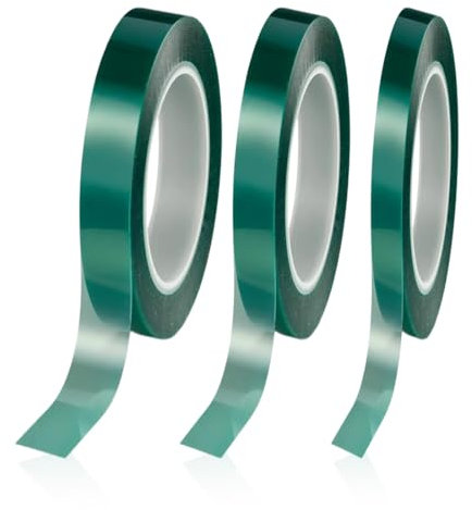 Ruban Vinyle pour Masquage de Précision, 3 Rouleaux Ruban Adhésif Couleur, 3/5/8 mm Large Ruban de Masquage Fine Line Ruban de Peintre