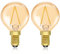 Luxvista 1.5W ampoule e14 blanc chaud, ampoule e14 vintage 2200K ambre, ampoules led intérieur e14 1.5W, équivalent 20W ampoule G40, Lot de 2