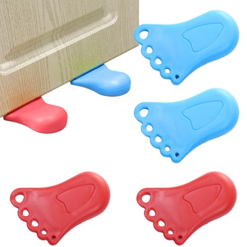 GGUFAY Sicherheitsfußstütze Türstopper, Kindersicherung Tür, 4 Stück Türstopper, Klemmschutz für Türen, Türschutz, Türstopper Kinder, Fingerklemmschutz Baby