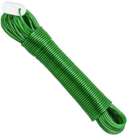 Washing Line Rope 50m/164ft | Strong Thick Clothes Lines for Outside with 200kg Pulling Force | Rust Resistant, Easy to Clean Steel Core PVC Clothes Line Rope | Clothesline for Drying Garments Outdoor