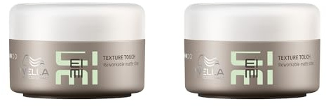 Wella Eimi Texture Touch – remodellierbare Pomade mit Mineralien und Bienenwachs – Haarwachs für ein definiertes Haarstyling mit Textur und mattem Finish – 2er Pack (je75 ml)