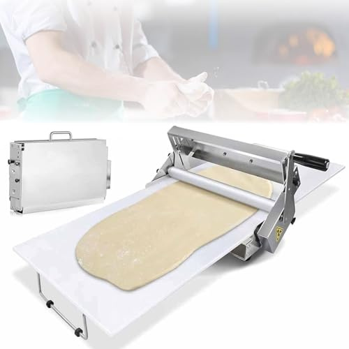 SHENGSHIYU Teigausrollmaschine‌,Manueller Teigwalzer,Dickeneinstellung‌ 55 Stufen (0-27 mm) für Präzises Blätterteig Teigausrollmaschine,Variable Stärken für Hobbybäcker und Kleine Cafés