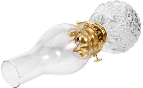 GALPADA Vintage Glass Kerosene Lamp Decorative Light for Indoor Use Easy to Clean Table Oil Lamp with Practical Value for Desk or Living Room Ambience