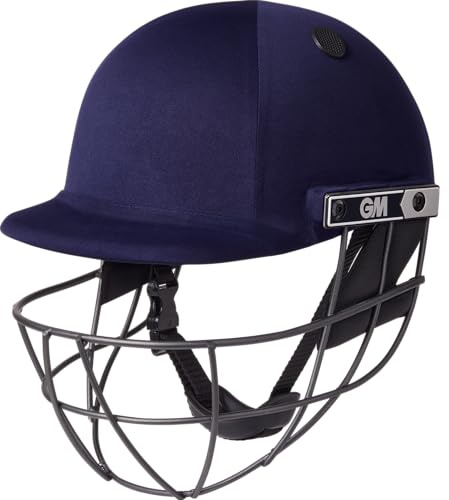 GM | Maestro Cricket Helmet | BSI Approved Batting Fielding Head Protection | ABS Polymer Shell & Sleek Lightweight Grille | Sizes Large Adult to Small Junior | Green, Maroon or Navy | Gunn & Moore