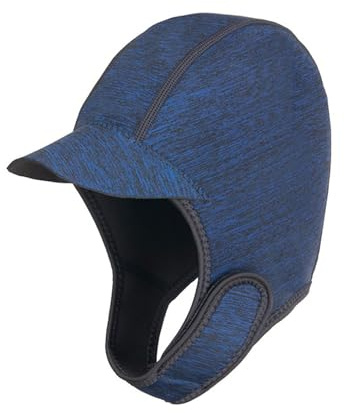 Zambuph Bonnet de Bain en néoprène avec mentonnière, résistant, Extensible et Chaud, idéal pour la plongée et Le Surf. Peut également Servir de Cagoule pour Combinaison plongée.