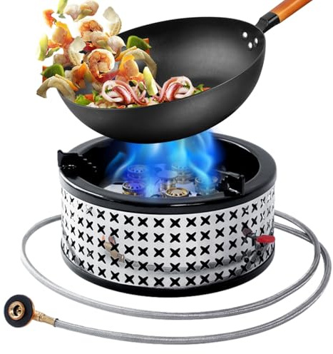 Utomhus Spisplatta Till Friluftsbruk 15800W Bärbar Gasbrännare för Camping | Bärbar Spisbrännare Till Resor för Utomhustillagning Vandring Friluftsliv Picknick Grillning och Äventyr