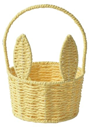 Genérico Cesta de Pascua de Conejo, 1 Cesta de Huevos con Forma de Conejo para niños, Papel Reciclado, Respetuoso con el Medio Ambiente, Adecuada para niños y niñas, para de Huevos