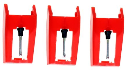 BESPORTBLE 3 Pezzi Puntine di Ricambio per Giradischi e Grammofono, Stilo in Alluminio per Vinile, Ago dello Stilo per Fonografo Compatibile, Facile Installazione senza Attrezzi, Accessori