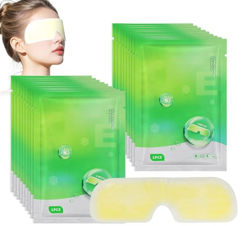 20 mascherine rinfrescanti in gel per occhi, oscuranti per sonno e riposo, cerotti oculari rinfrescanti per alleviare l’affaticamento visivo, impacco freddo per occhi