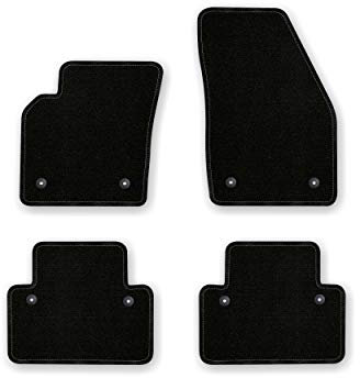 Bär-AfC Auto Fußmatten Basic passend für Volvo C30 M 2006-2012, Autoteppiche Nadelvlies Schwarz, Rand Kettelung Schwarz, Set 4-teilig, VO04470n