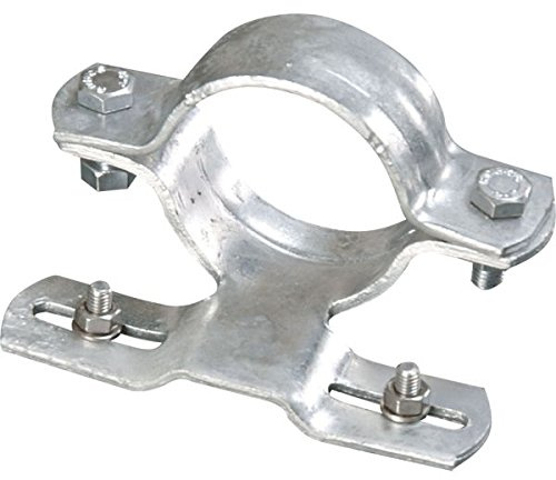 LEMAX® Rohrschelle R307, feuerverzinkter Stahl, für Ø 76mm, Lochabstand 70mm, 30x115mm