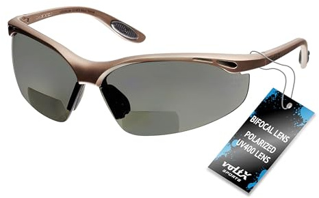 voltX CONSTRUCTOR Bifokale Sport-Schutzbrille +1,5 Polarisierte Gläser | UV400, beschlaghemmende Gläser. Inklusive Brillenkordel und Mikrofaserbeutel.