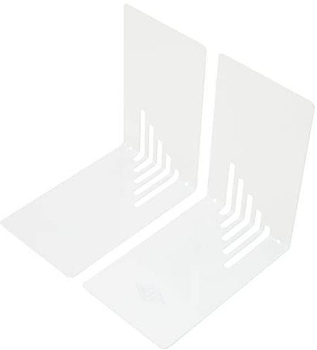 Wedo 1021000 Fermalibri (in metallo, 14 x 8,5 x 14 cm) 2 pezzi, bianco